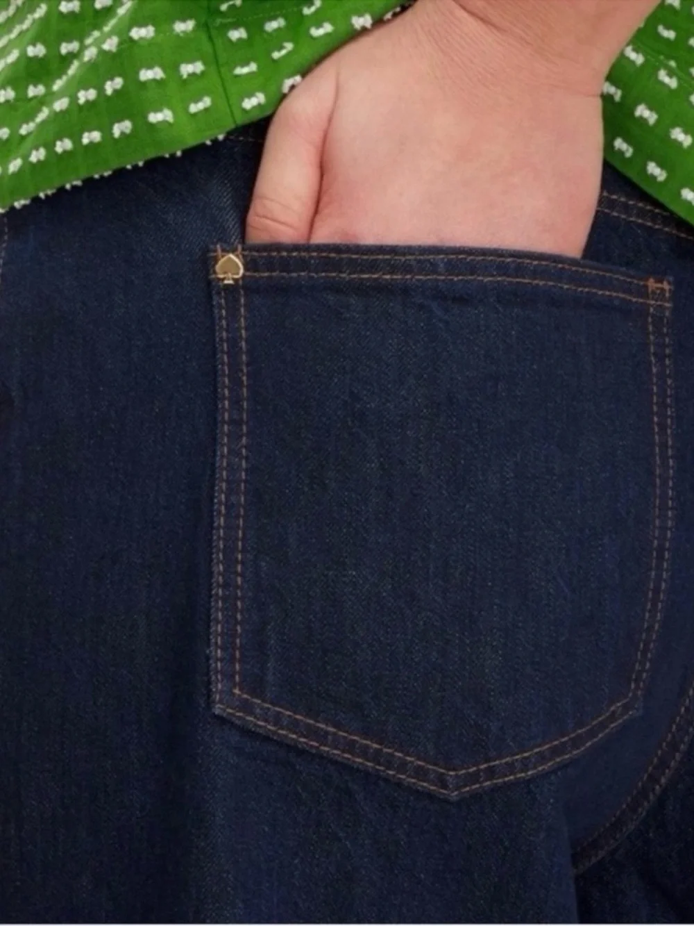 NWT kate spade X Target Size 20 Dark Indigo Wide-Leg Cuffed Cropped Jeans
